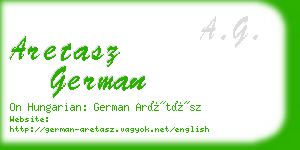 aretasz german business card